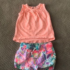 Oshkosh tank top and shorts 6-9 months